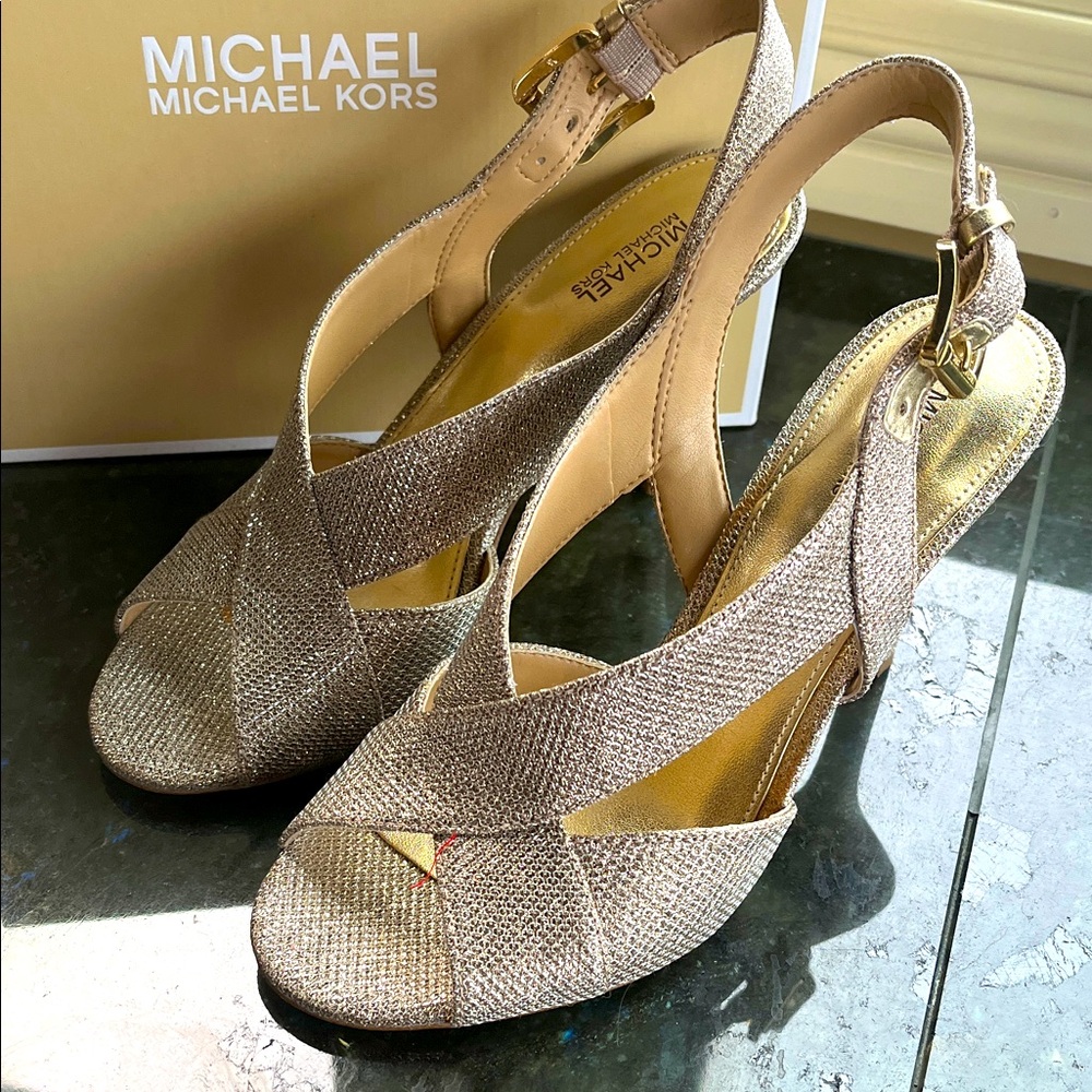 Michael Michael Kors Becky sandal, glitter fabric